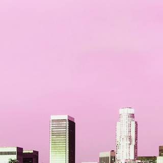 Pink city phone wallpaper