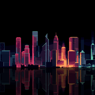 Pink city phone wallpaper