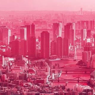 Pink city phone wallpaper