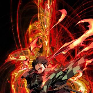 Tanjiro red wallpaper