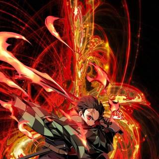 Tanjiro red wallpaper