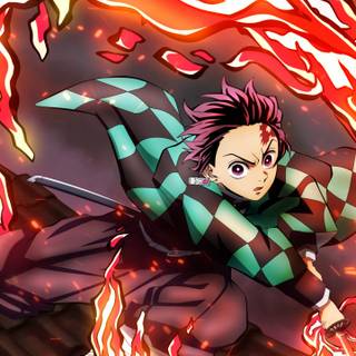 Tanjiro red wallpaper