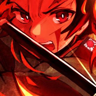 Tanjiro red wallpaper