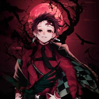 Tanjiro red wallpaper