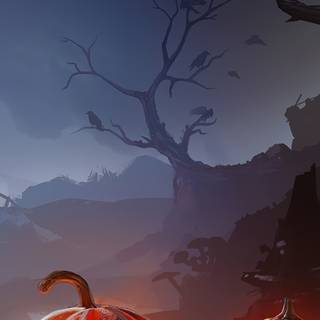 Vertical cute Halloween wallpaper