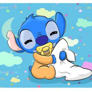 Cute baby Stitch wallpaper