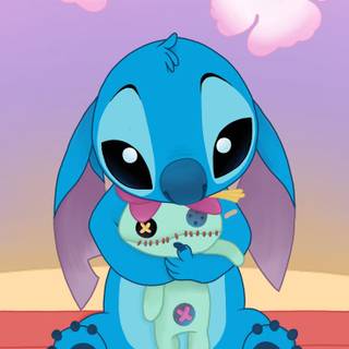 Cute baby Stitch wallpaper