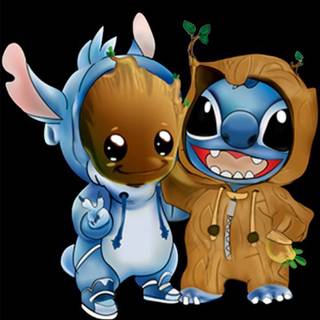 Cute baby Stitch wallpaper