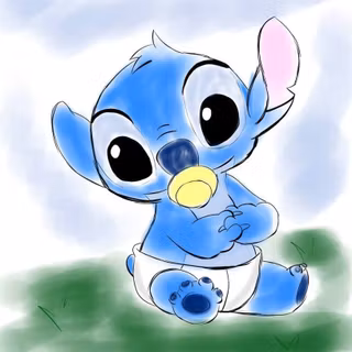 Cute baby Stitch wallpaper