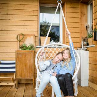 Two girls hanging out wallpaper