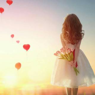 Girl love desktop wallpaper