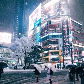 Tokyo winter wallpaper