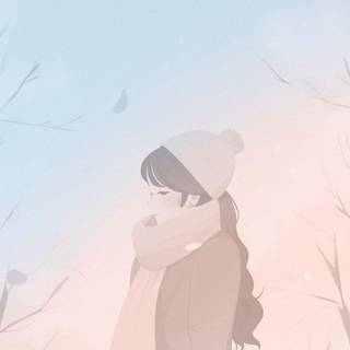 Phone winter cartoon wallpaper