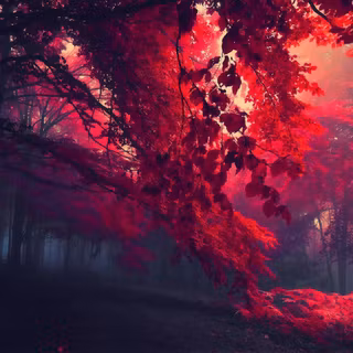 PC autumn dark wallpaper