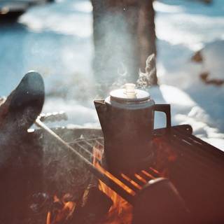 Winter camp wallpaper