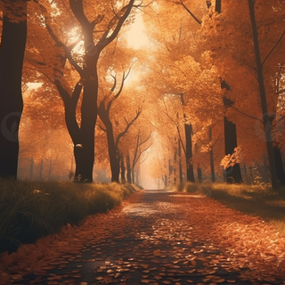 PC autumn dark wallpaper