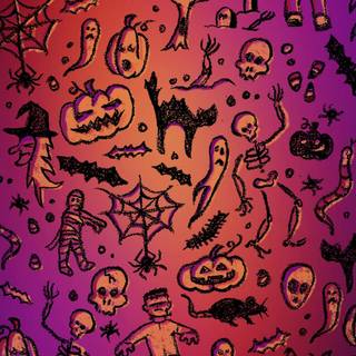 Purple and red Halloween wallpaper