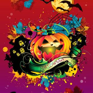 Purple and red Halloween wallpaper