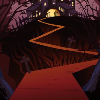 Purple and red Halloween wallpaper