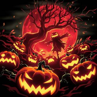 Purple and red Halloween wallpaper