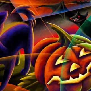 Purple and red Halloween wallpaper