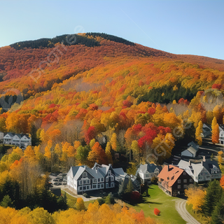 Autumn drone wallpaper