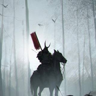 Winter samurai wallpaper