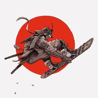 Winter samurai wallpaper