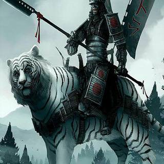 Winter samurai wallpaper