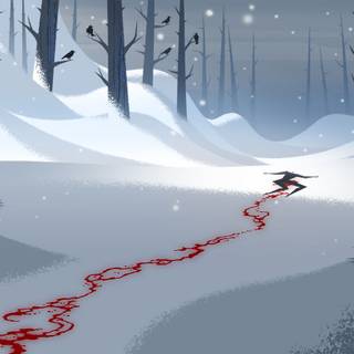 Winter samurai wallpaper