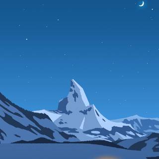 Winter camping wallpaper
