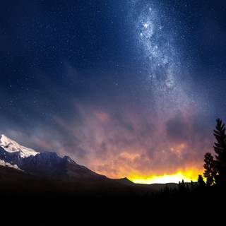 4k night landscape wallpaper