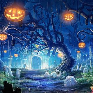 Chrome Halloween wallpaper