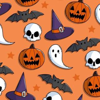 Preppy Halloween iPad wallpaper