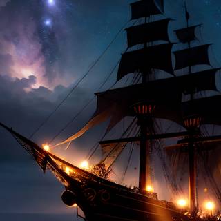 Phone pirate ship wallpaper