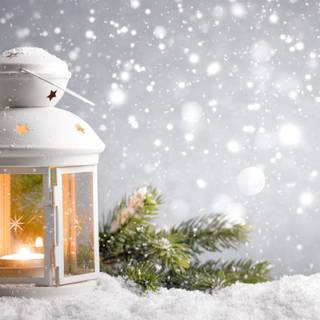 Winter candle wallpaper