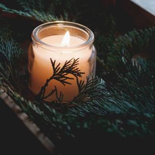 Winter candle wallpaper