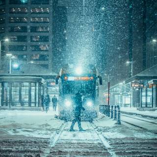 Seoul winter wallpaper