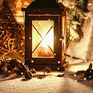 Winter candle wallpaper