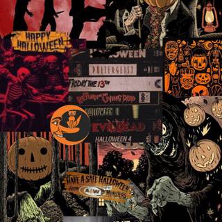 Cute and scary Halloween wallpaper