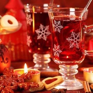 Winter candle wallpaper