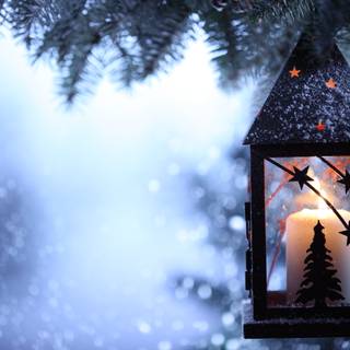 Winter candle wallpaper
