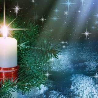 Winter candle wallpaper