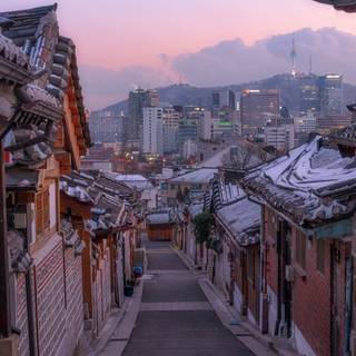 Seoul winter wallpaper