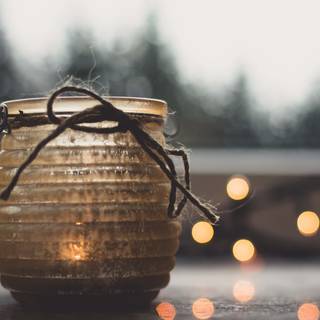 Winter candles wallpaper