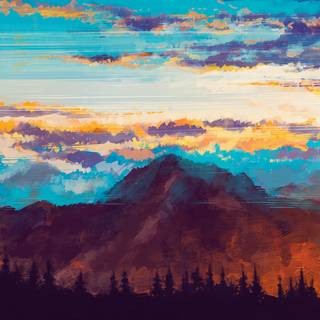 Digital art mountain desktop 1920x1080 wallpaper