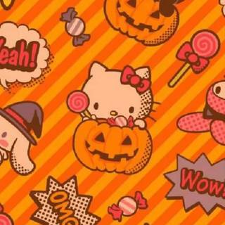 Halloween Sanrio phone wallpaper