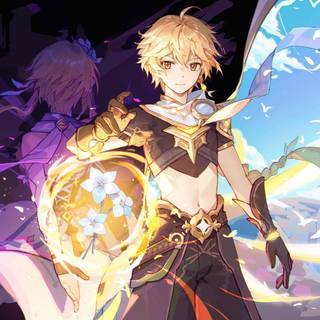 Lumine and Aether wallpaper