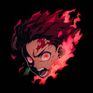 Tanjiro black wallpaper