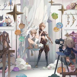 Lumine and Aether wallpaper